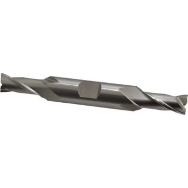 OSG 10mm, 13/16 LOC, 1/2 Shank Diam, 3-3/4 OAL, 2 Flute, Cobalt Square End Mill Double End, Uncoated, Spiral Flute, 3...